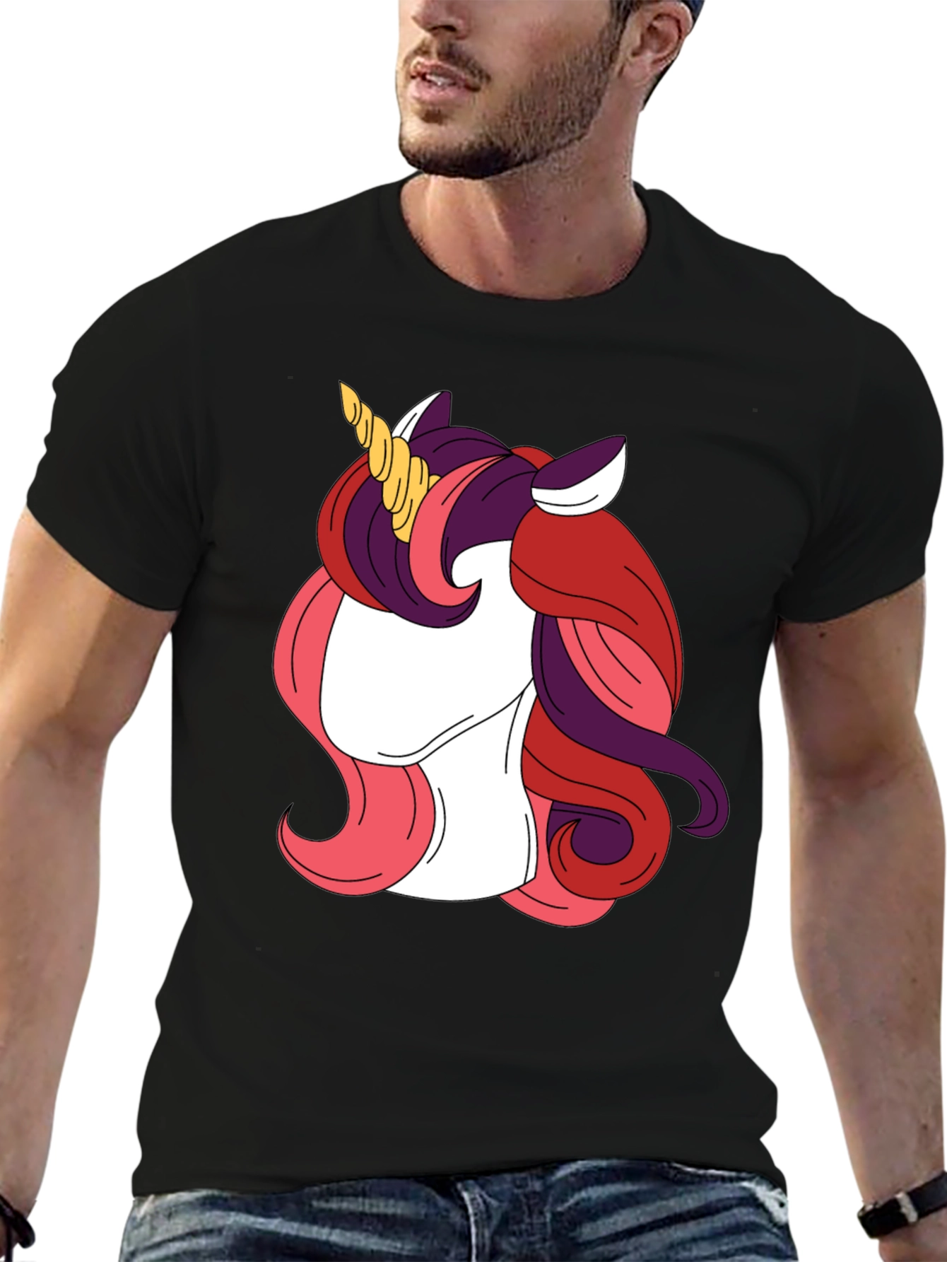 Unicorn Graphic Tee - Black T-Shirt