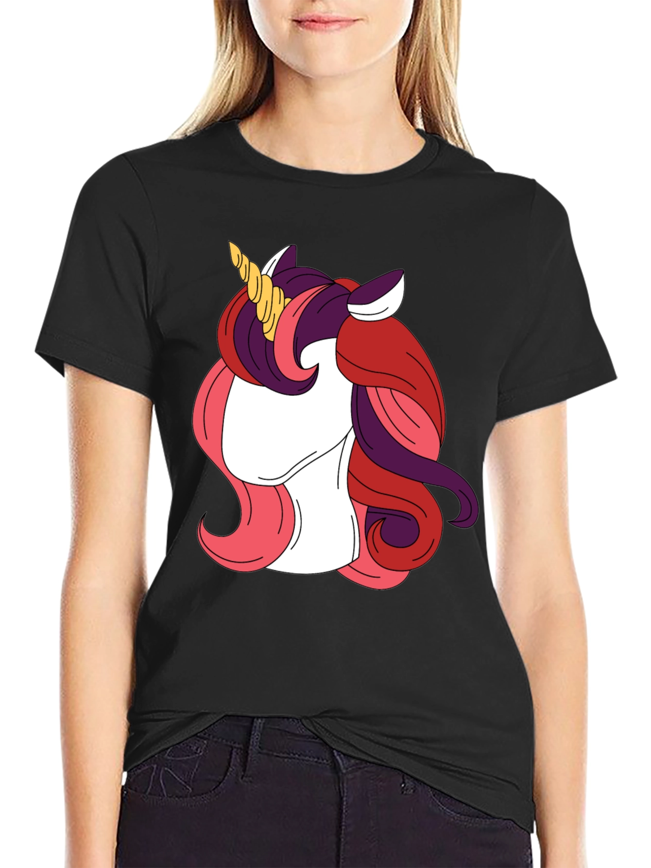 Unicorn Graphic Tee - Black T-Shirt