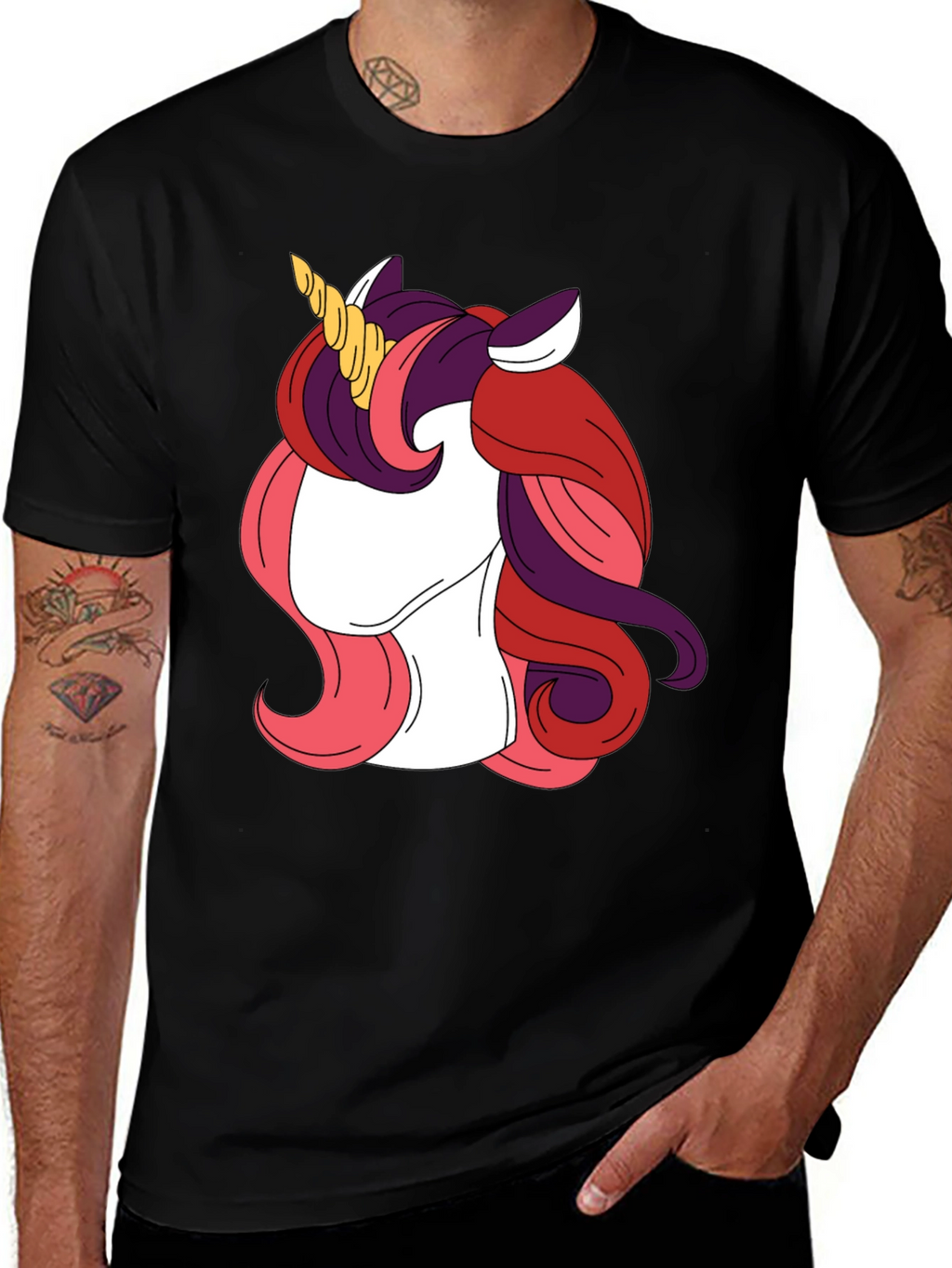Unicorn Graphic Tee - Black T-Shirt