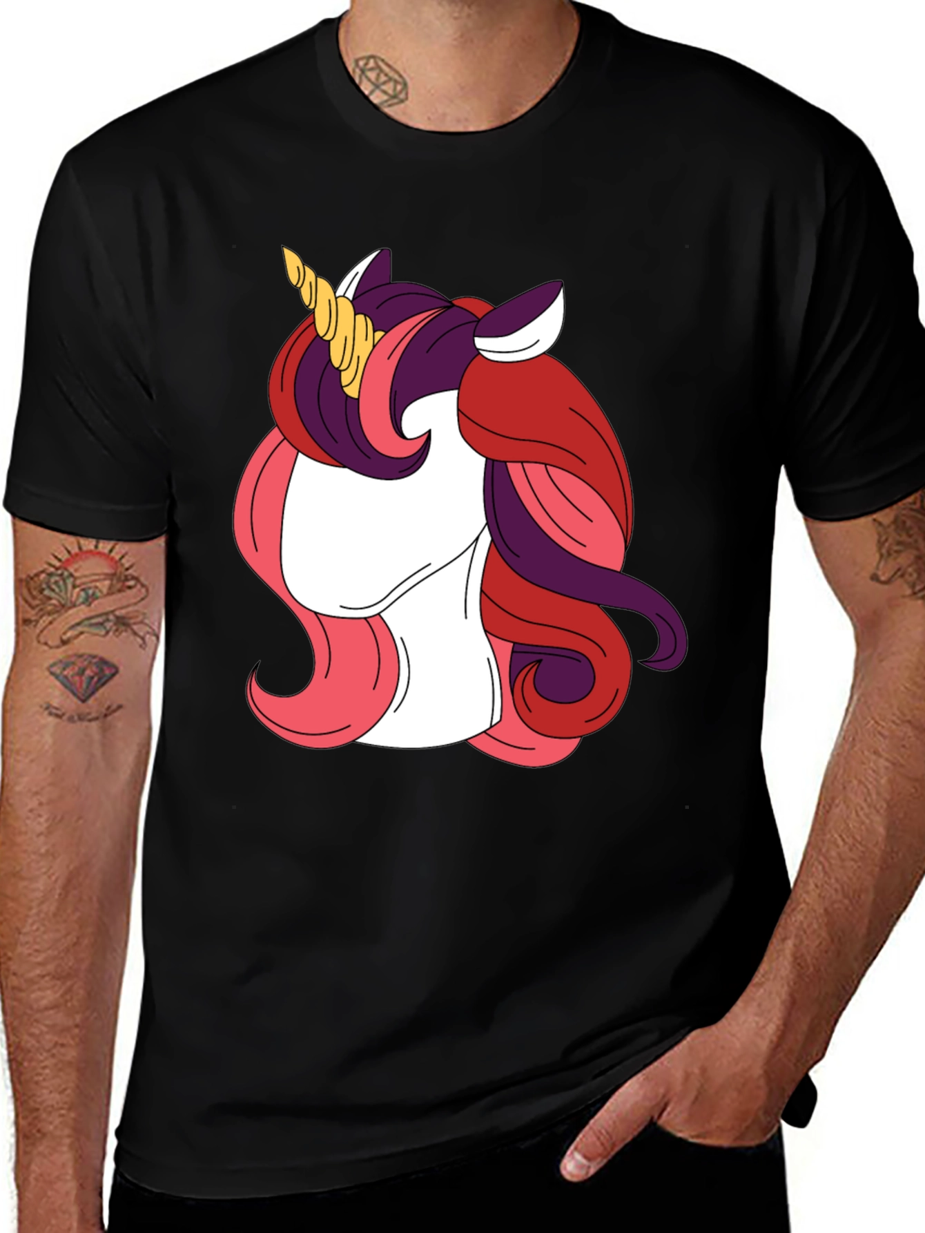 Unicorn Graphic Tee - Black T-Shirt
