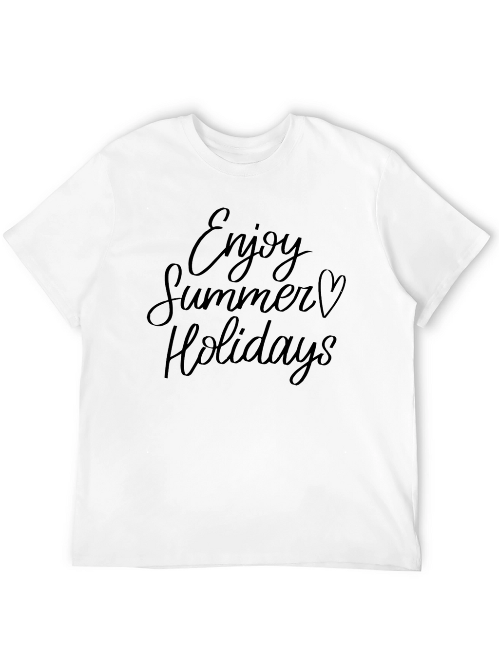 Summer Holiday Graphic Tee - Soft Black T-Shirt