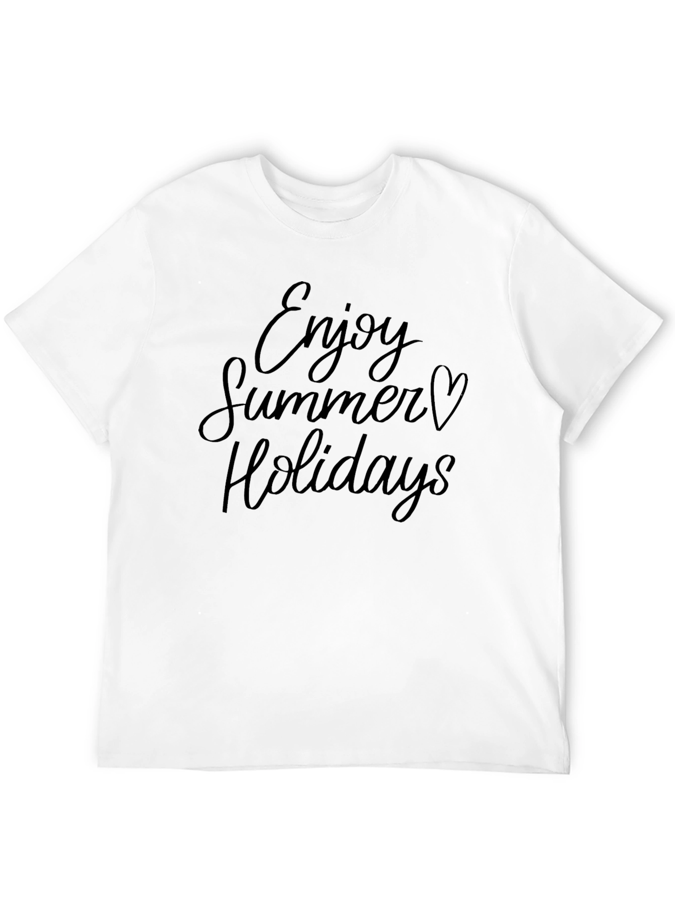 Summer Holiday Graphic Tee - Soft Black T-Shirt
