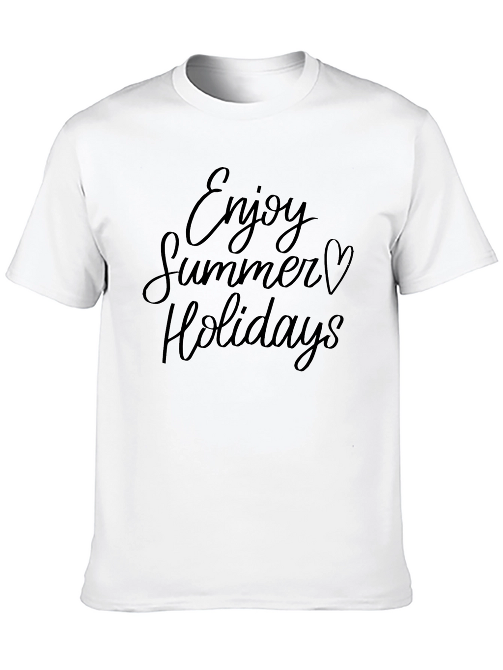 Summer Holiday Graphic Tee - Soft Black T-Shirt