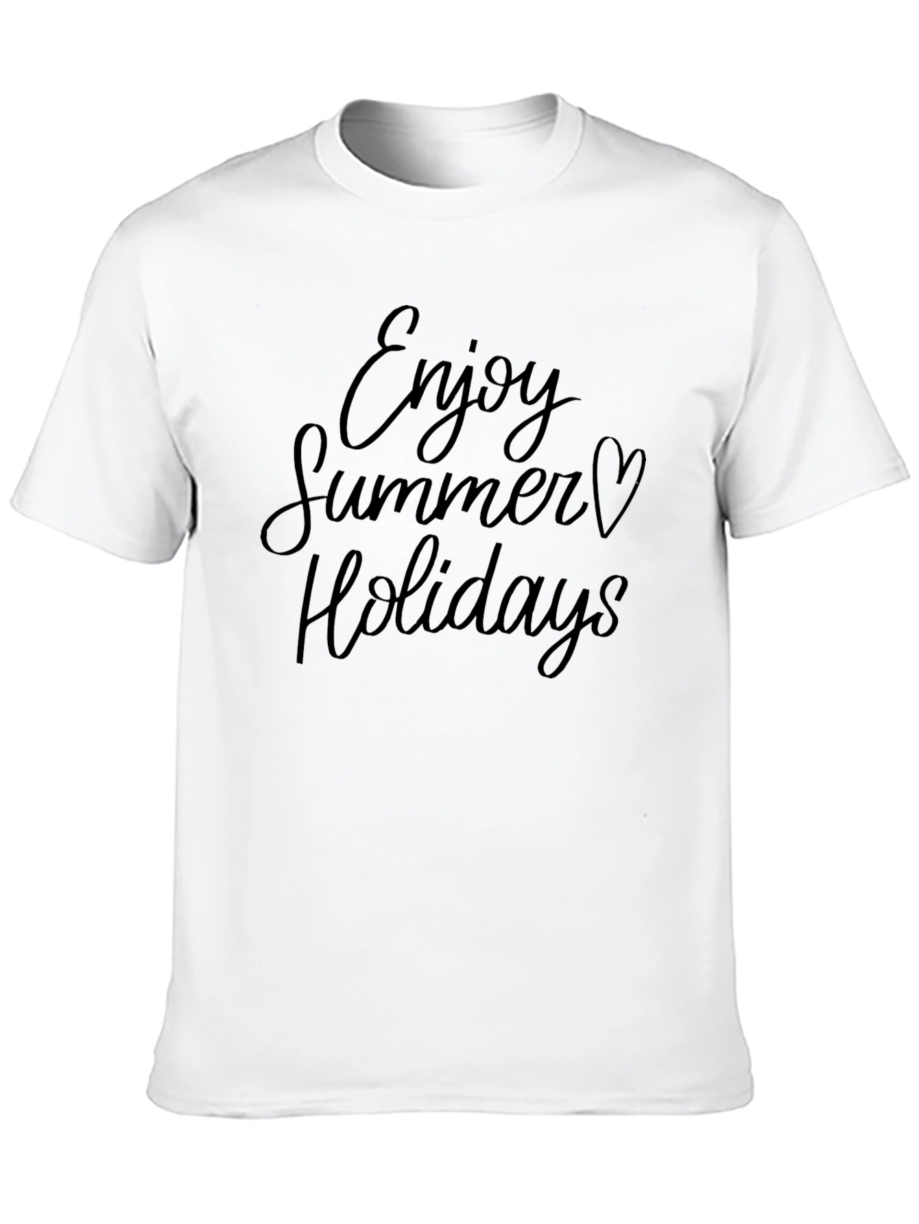 Summer Holiday Graphic Tee - Soft Black T-Shirt