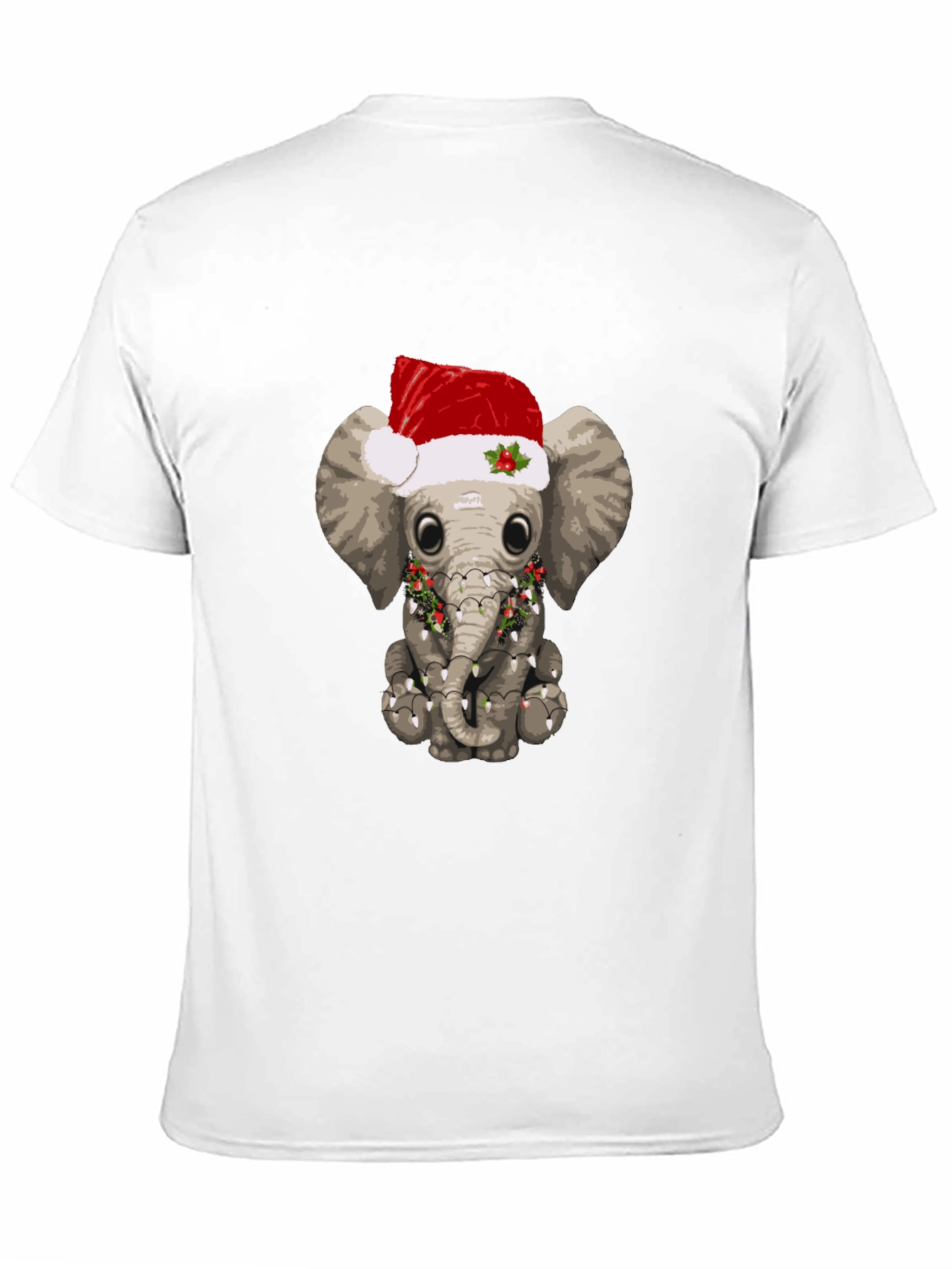 Festive Elephant T-Shirt - Holiday Animal Tee