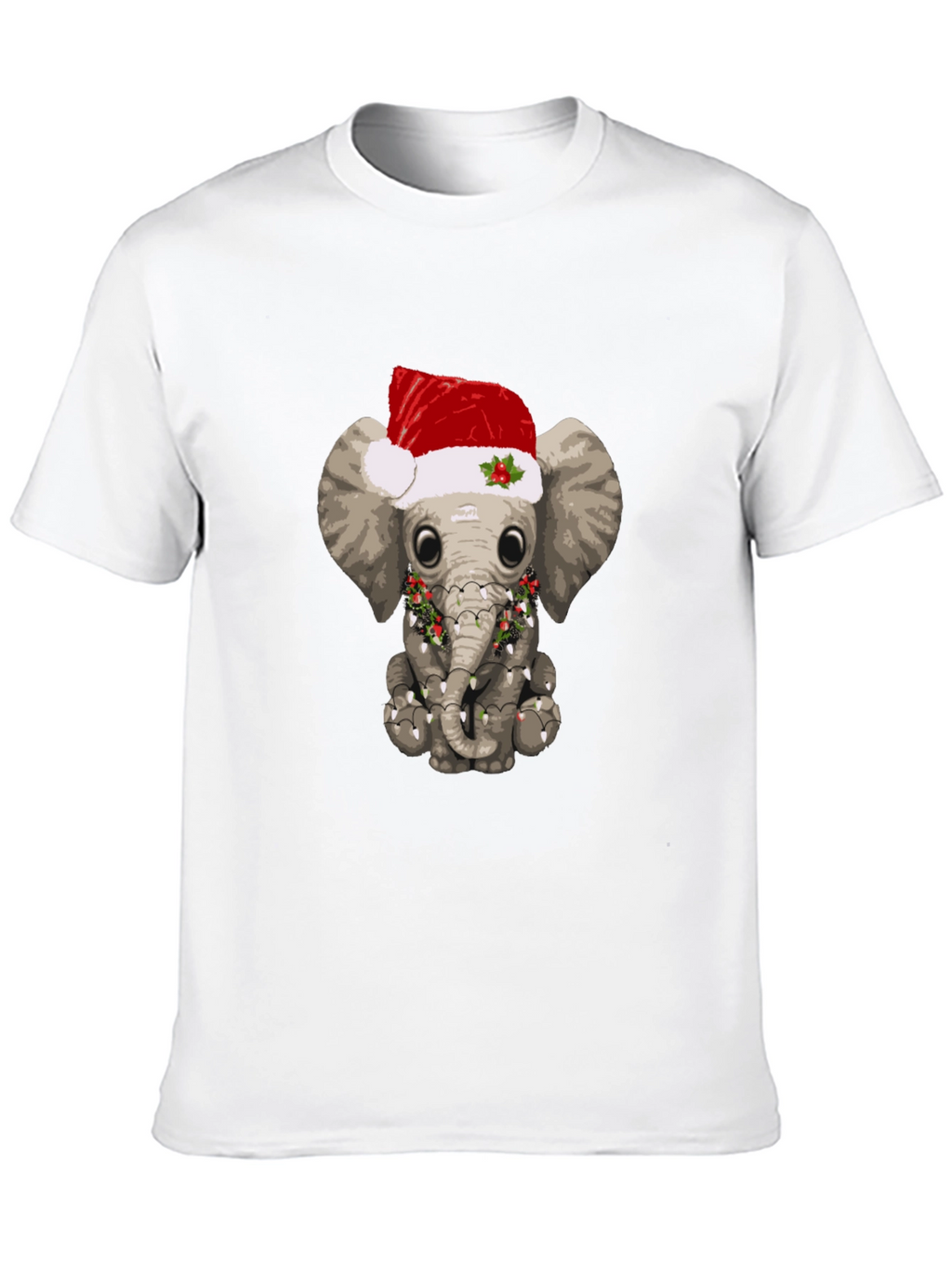 Festive Elephant T-Shirt - Holiday Animal Tee