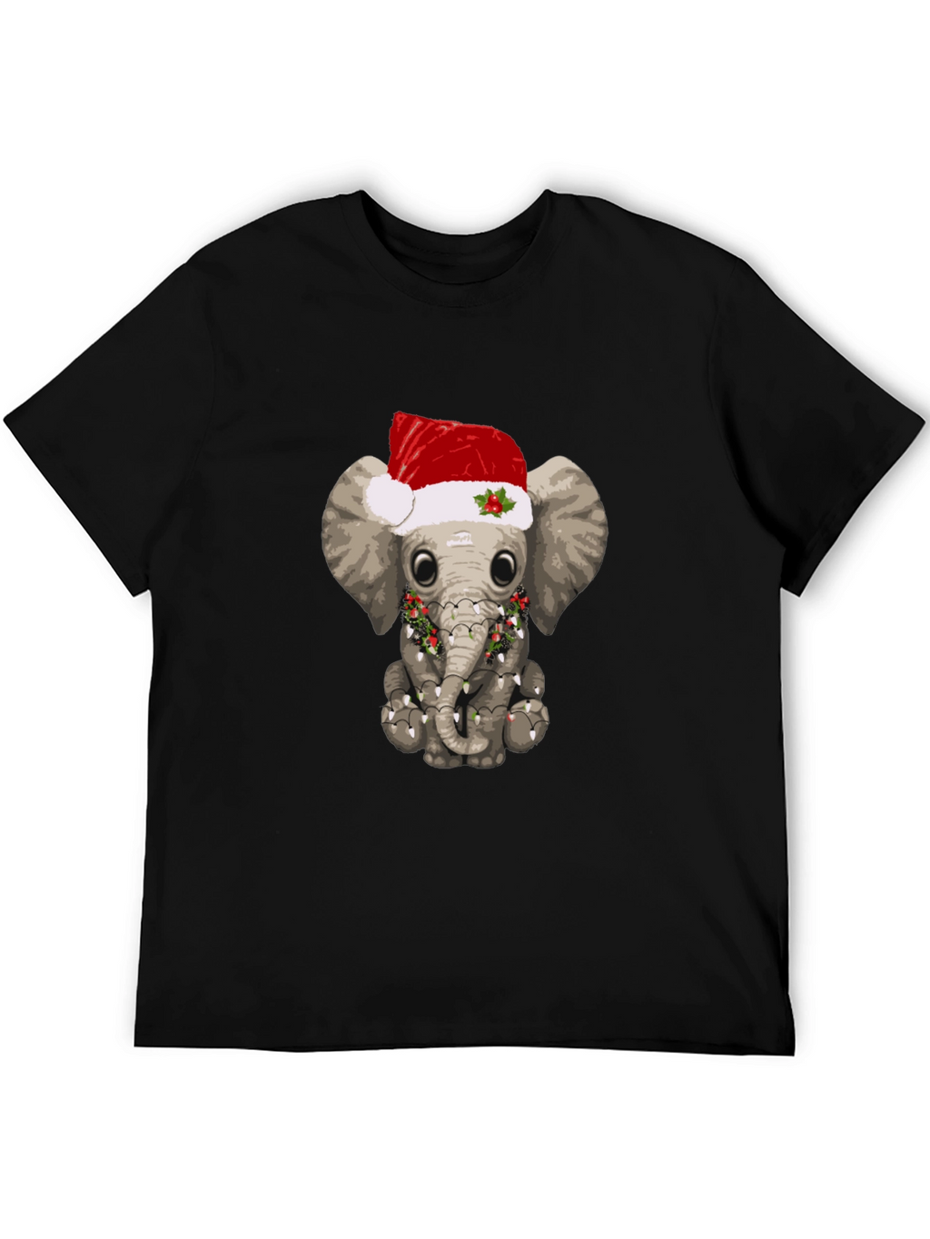 Festive Elephant T-Shirt - Holiday Animal Tee