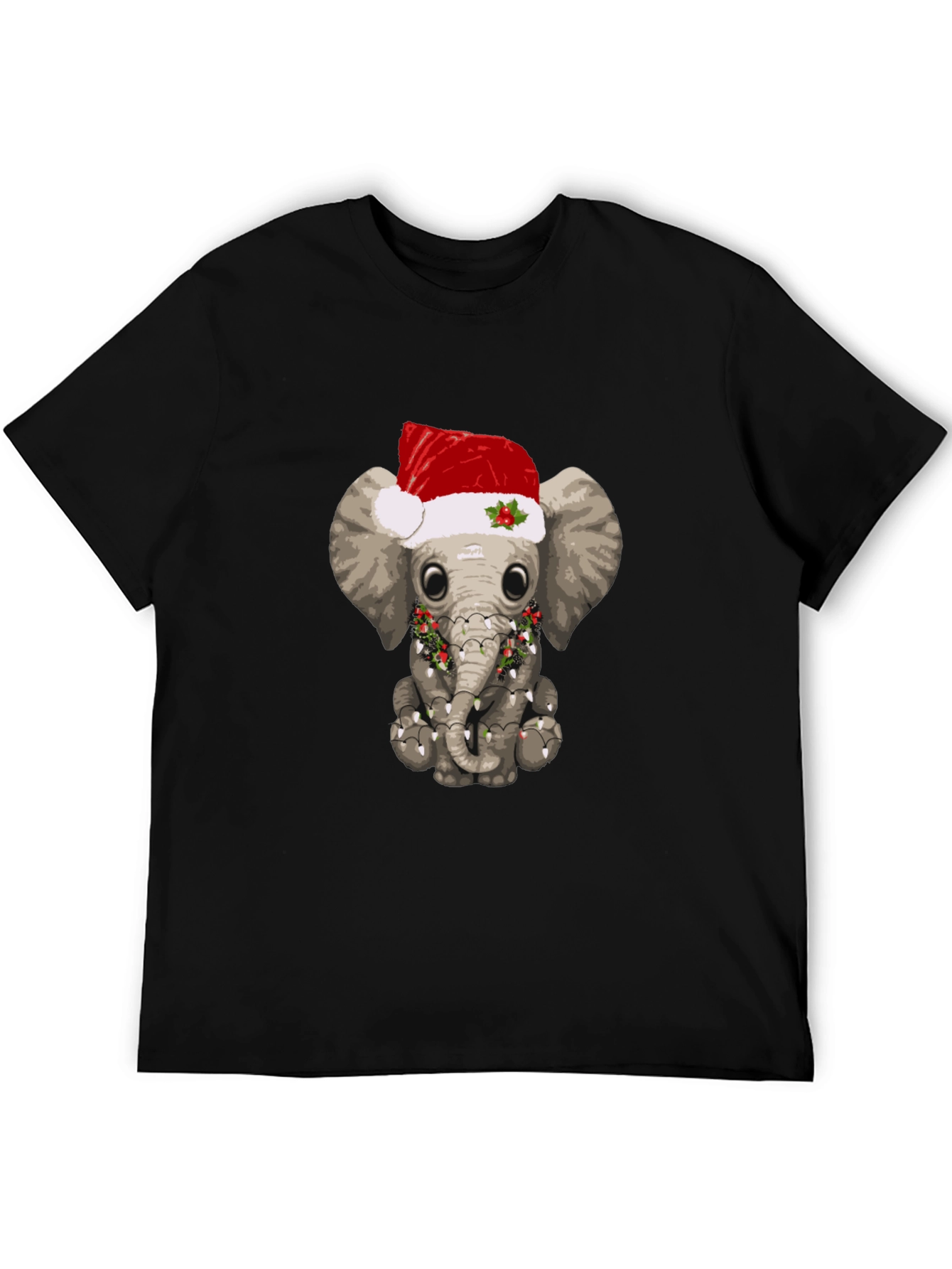 Festive Elephant T-Shirt - Holiday Animal Tee