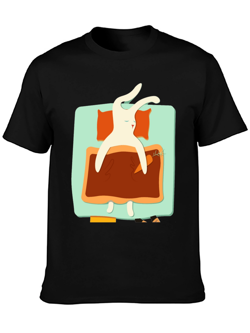 Sleeping Rabbit Graphic T-Shirt - Cozy & Cute