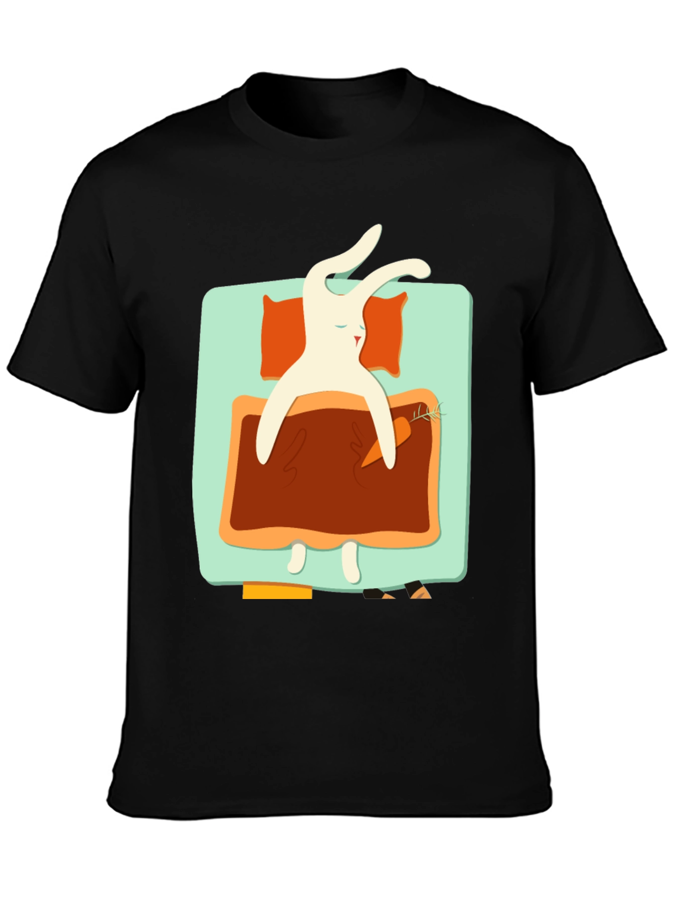 Sleeping Rabbit Graphic T-Shirt - Cozy & Cute