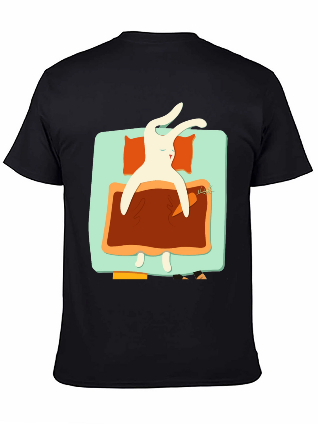 Sleeping Rabbit Graphic T-Shirt - Cozy & Cute