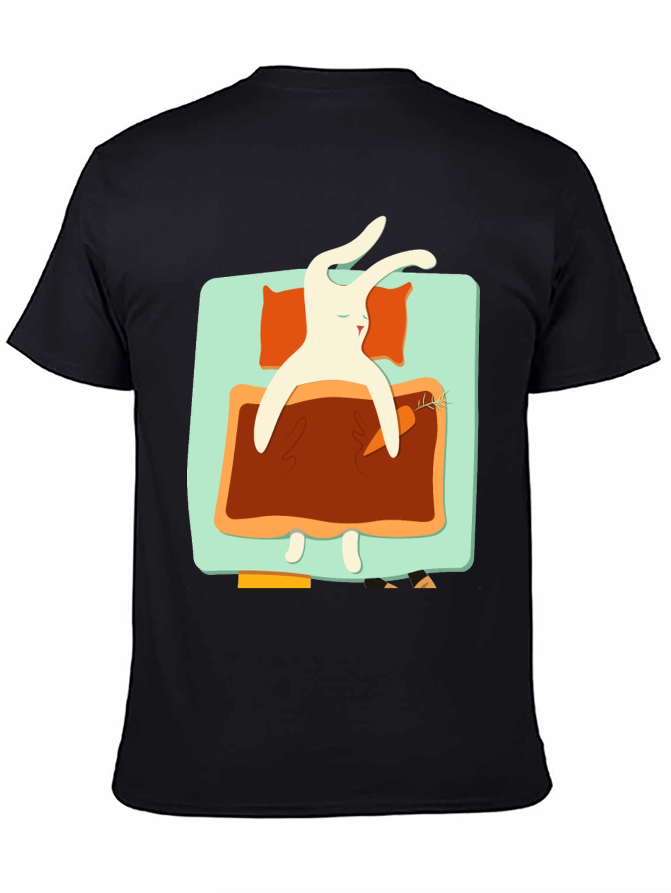 Sleeping Rabbit Graphic T-Shirt - Cozy & Cute