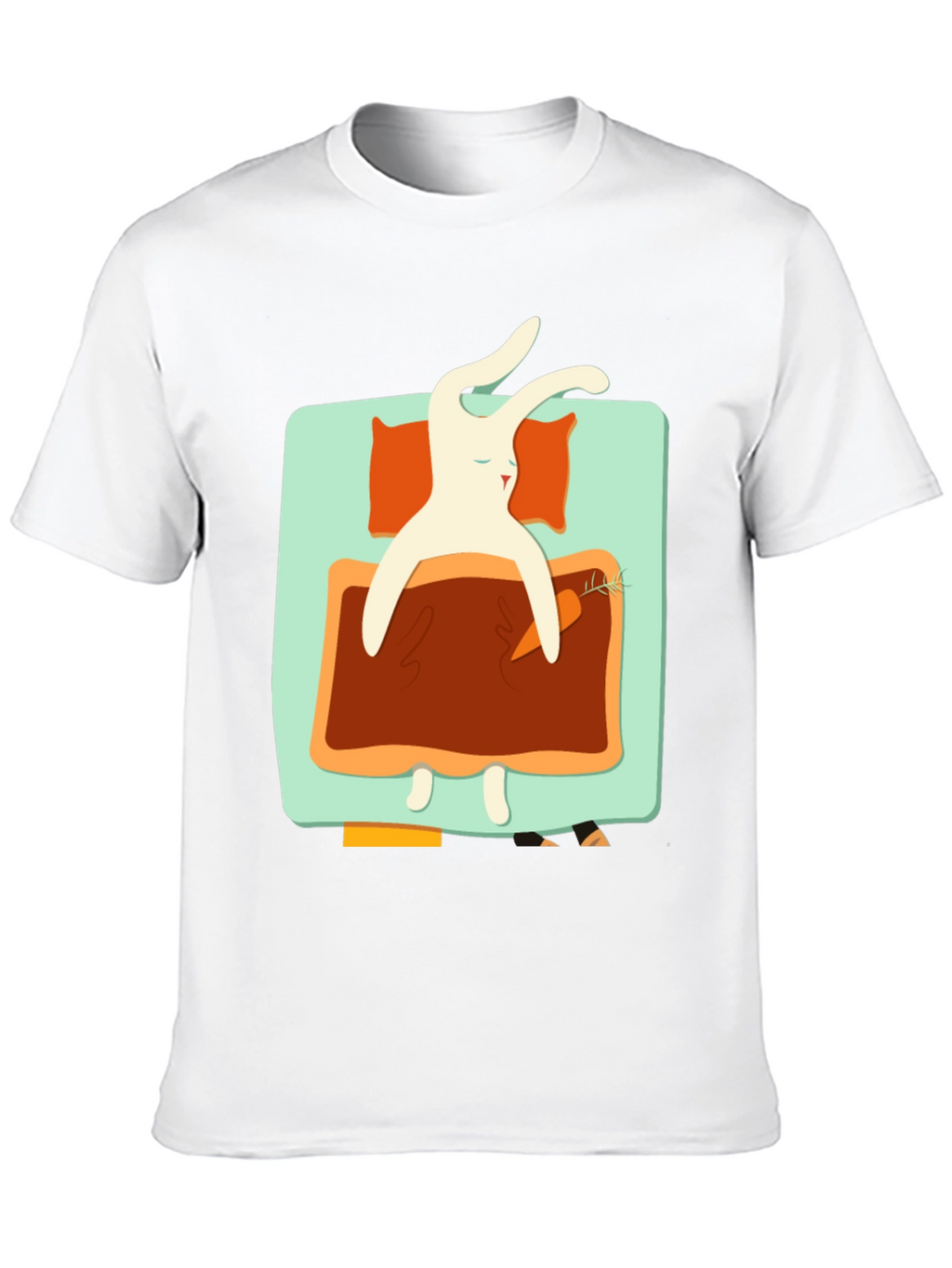 Sleeping Rabbit Graphic T-Shirt - Cozy & Cute