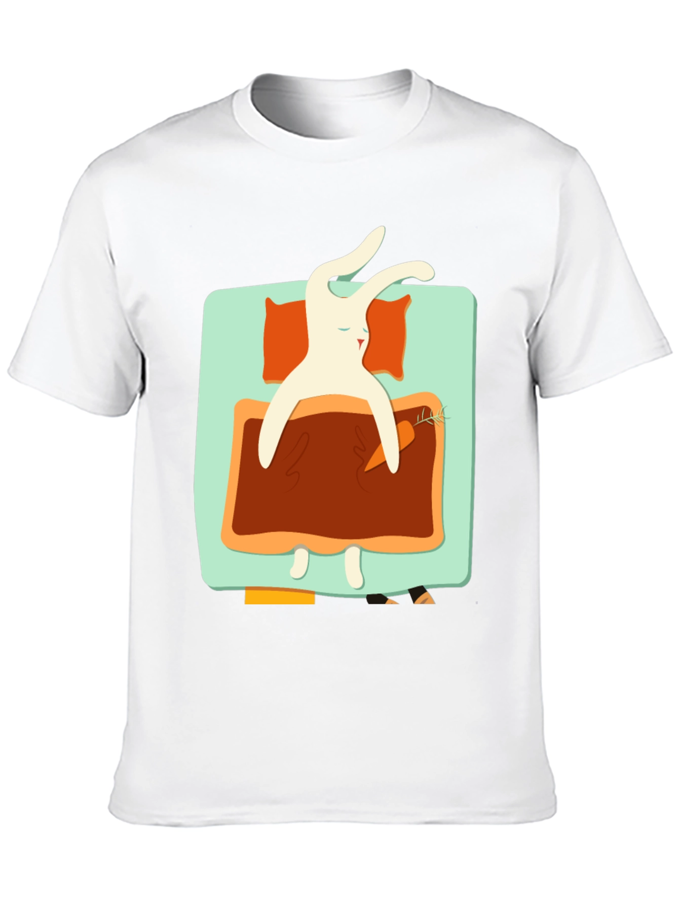 Sleeping Rabbit Graphic T-Shirt - Cozy & Cute