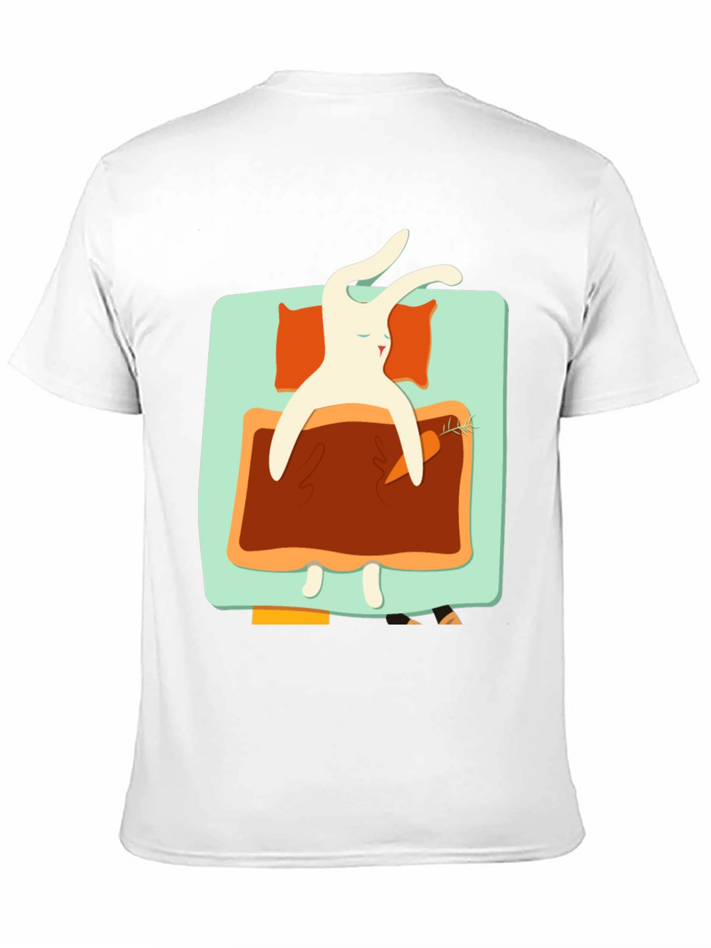 Sleeping Rabbit Graphic T-Shirt - Cozy & Cute
