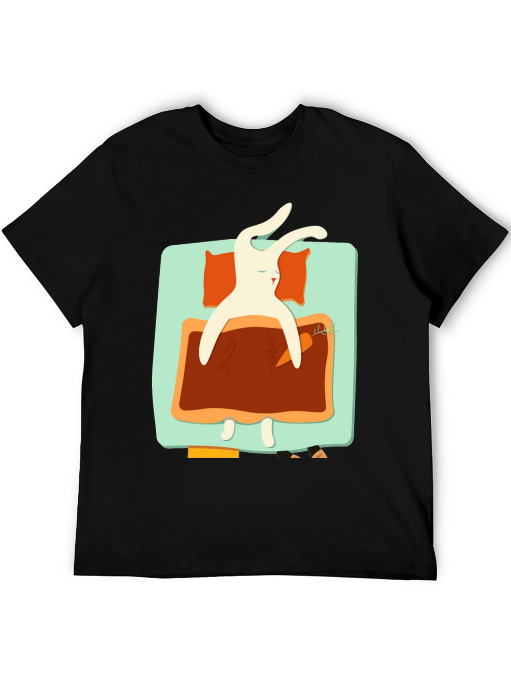 Sleeping Rabbit Graphic T-Shirt - Cozy & Cute