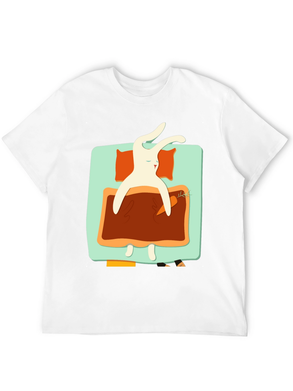 Sleeping Rabbit Graphic T-Shirt - Cozy & Cute