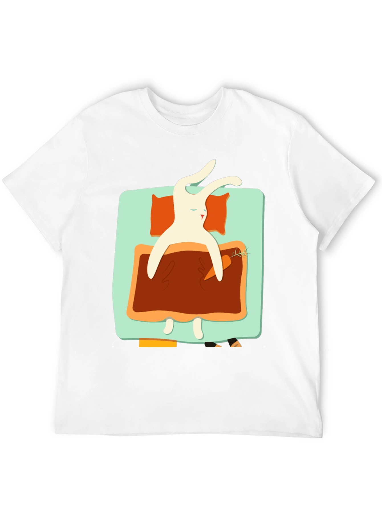 Sleeping Rabbit Graphic T-Shirt - Cozy & Cute
