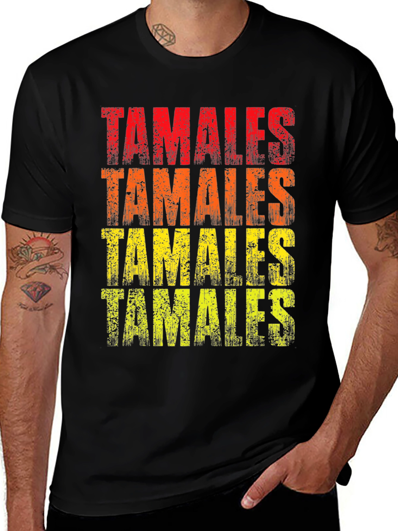 Tamales Graphic T-Shirt - Distressed Style