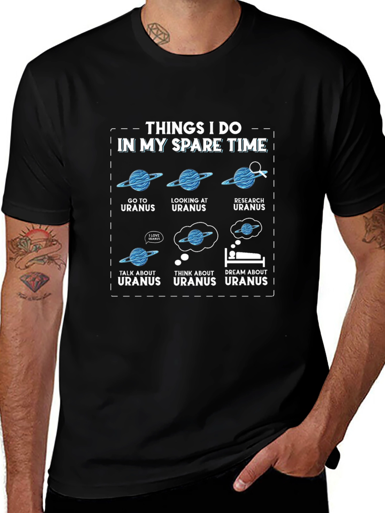 Uranus Humor T-Shirt - Things I Do In My Spare Time
