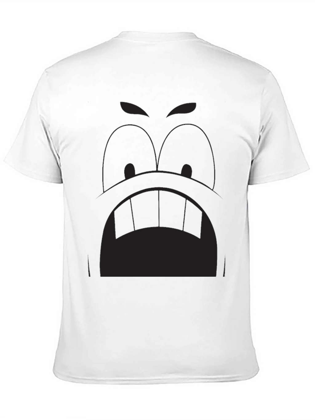Cartoon Face Graphic Tee - Black
