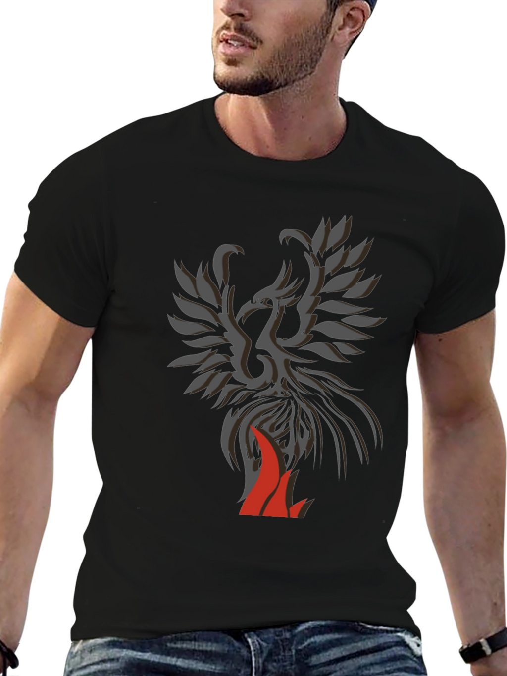 Phoenix Graphic Black T-Shirt