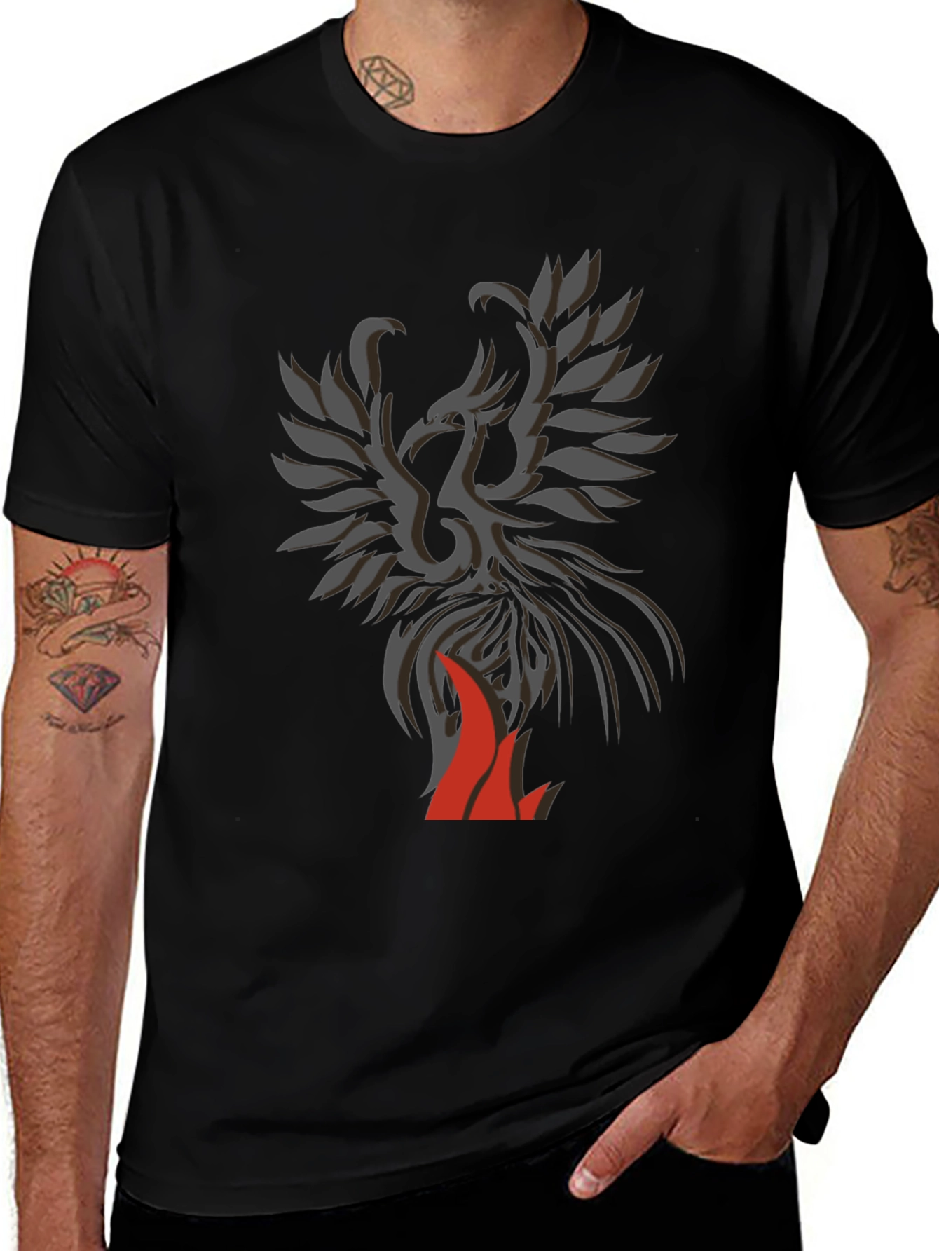 Phoenix Graphic Black T-Shirt