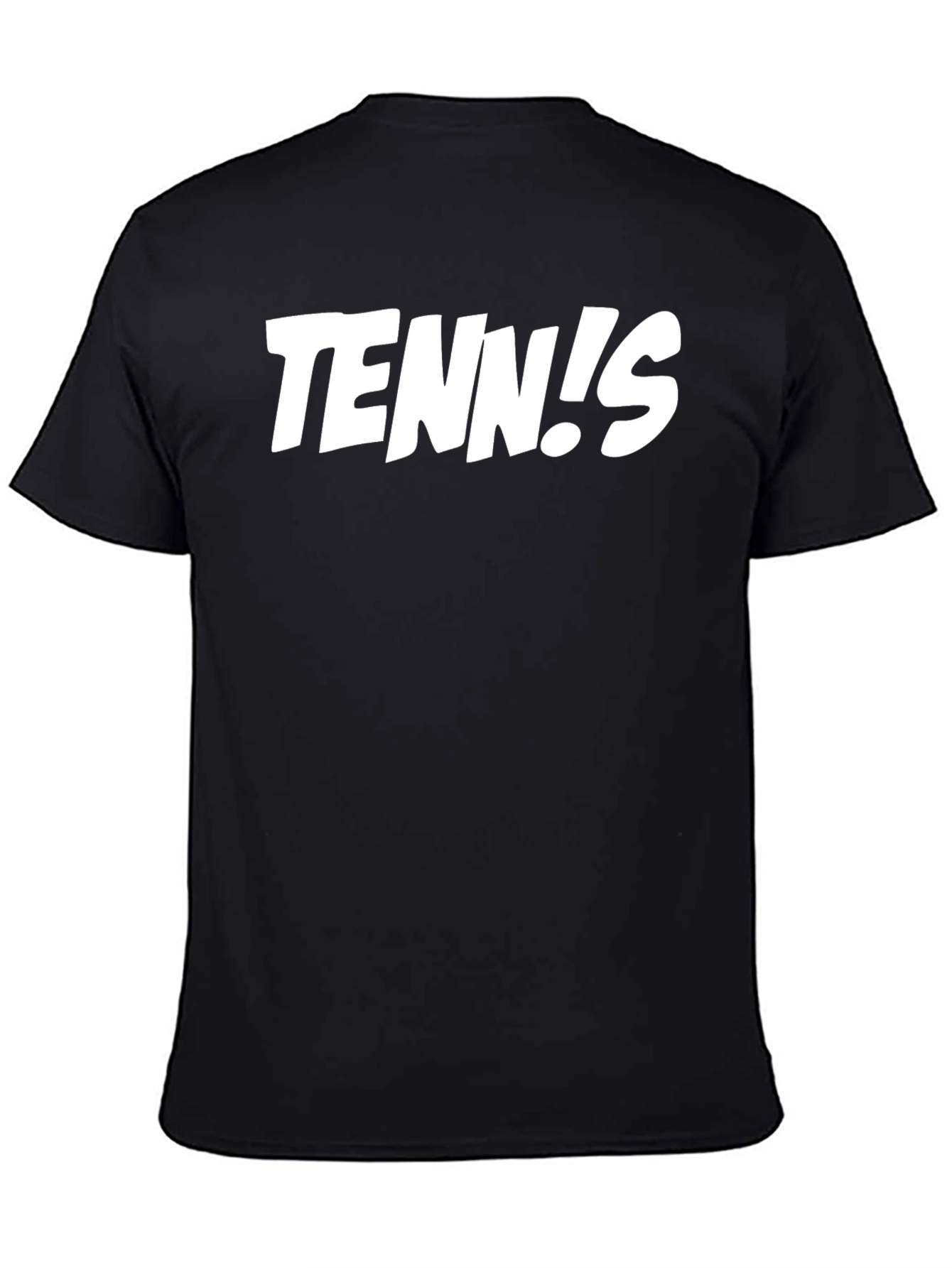 Tennis! Graphic T-Shirt - Black Crew Neck Tee