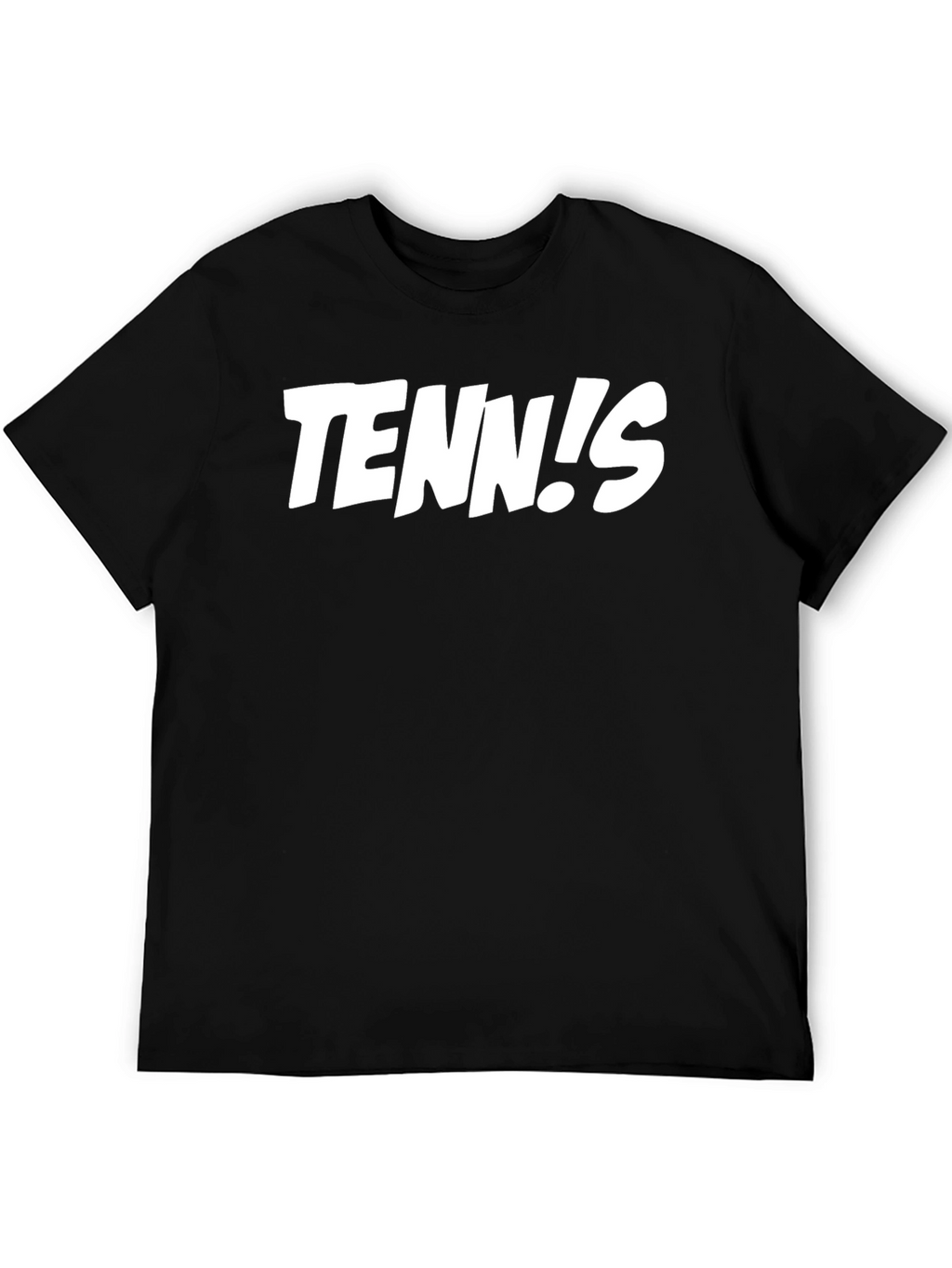 Tennis! Graphic T-Shirt - Black Crew Neck Tee