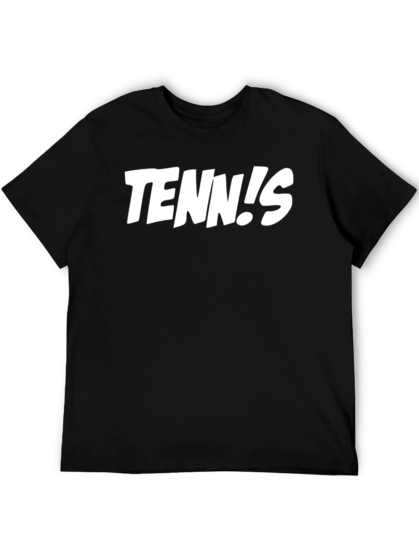 Tennis! Graphic T-Shirt - Black Crew Neck Tee
