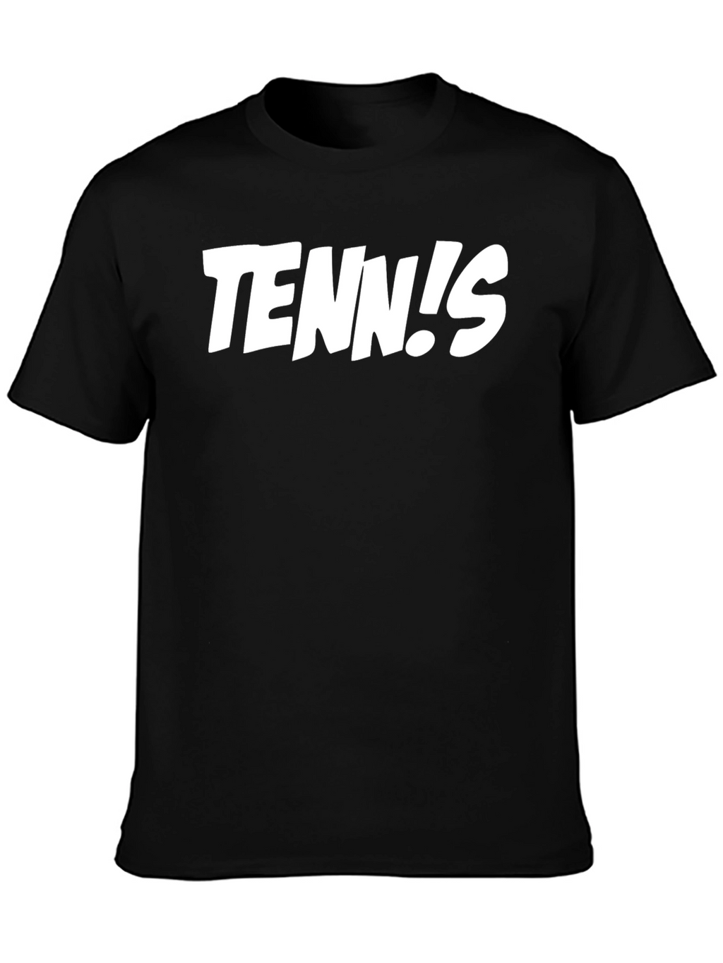 Tennis! Graphic T-Shirt - Black Crew Neck Tee