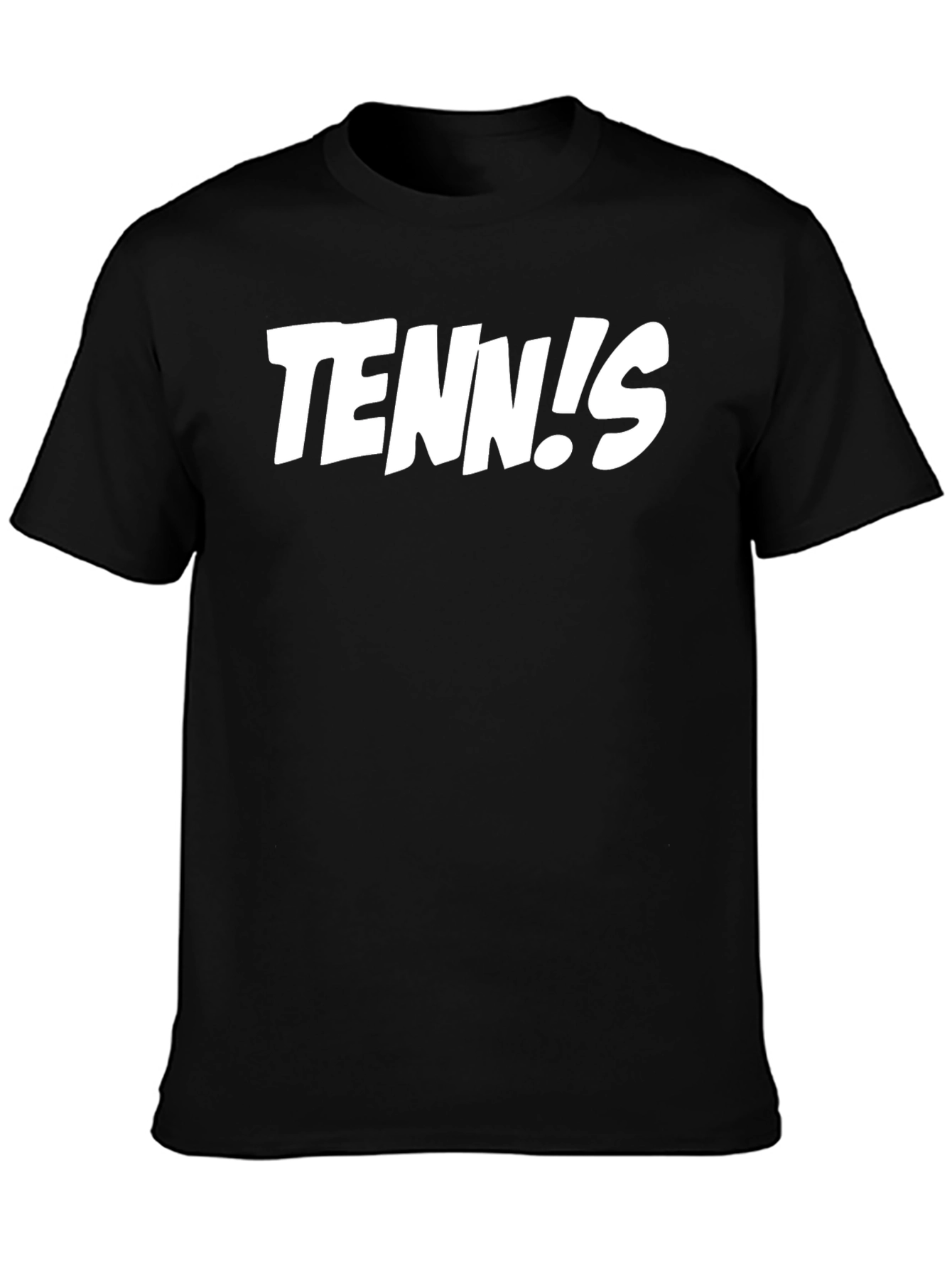 Tennis! Graphic T-Shirt - Black Crew Neck Tee