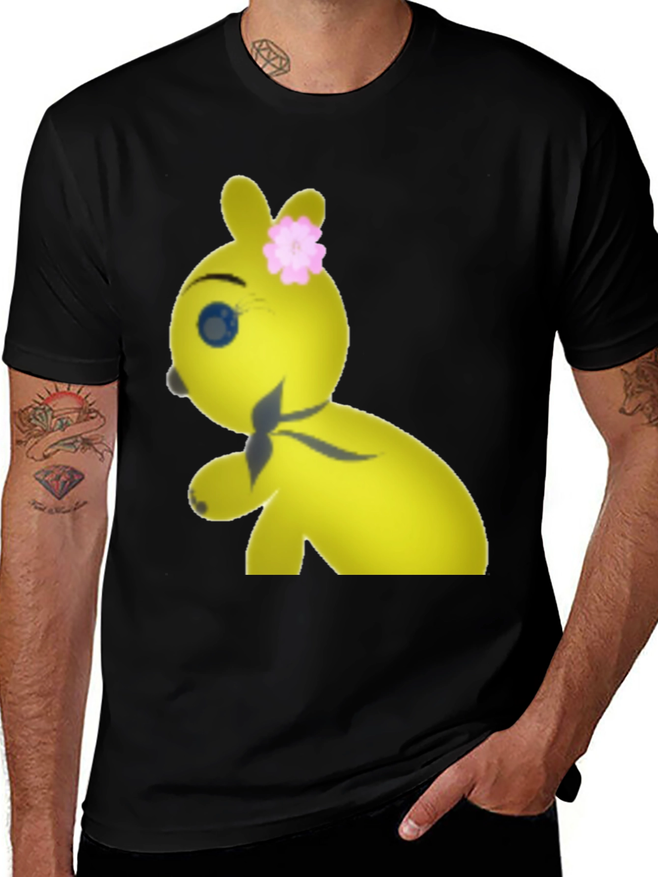 Yellow Plushie Graphic Tee - Comfort Fit Cotton
