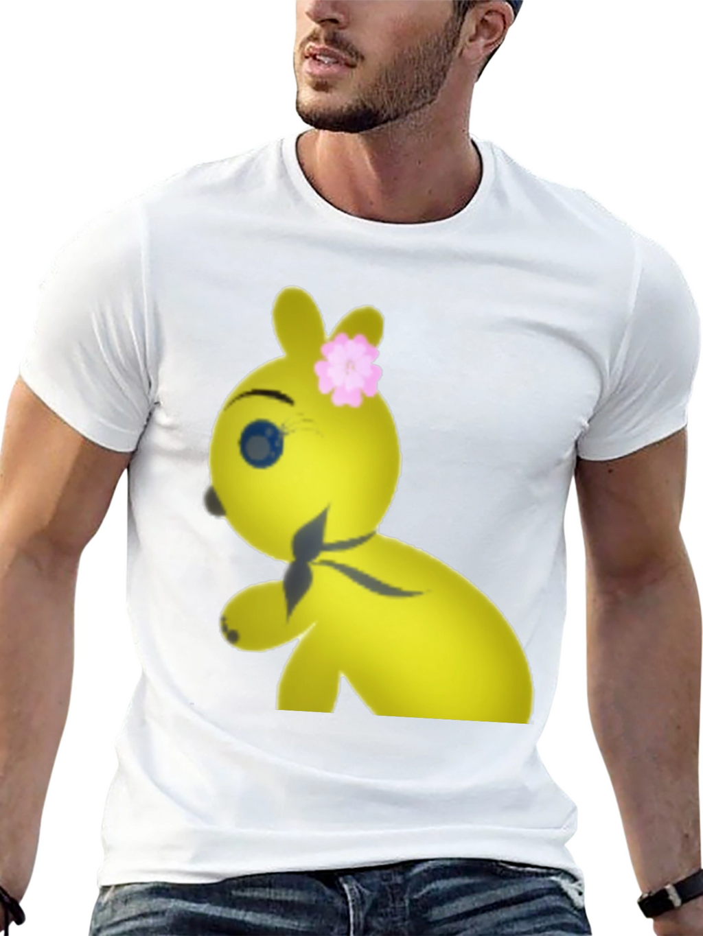 Yellow Plushie Graphic Tee - Comfort Fit Cotton