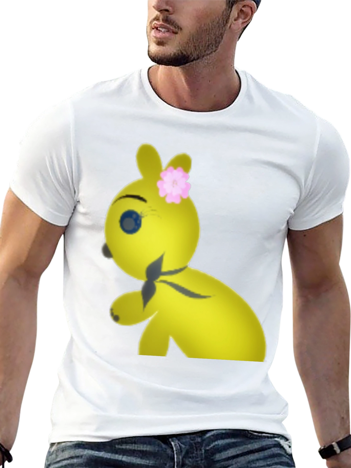 Yellow Plushie Graphic Tee - Comfort Fit Cotton