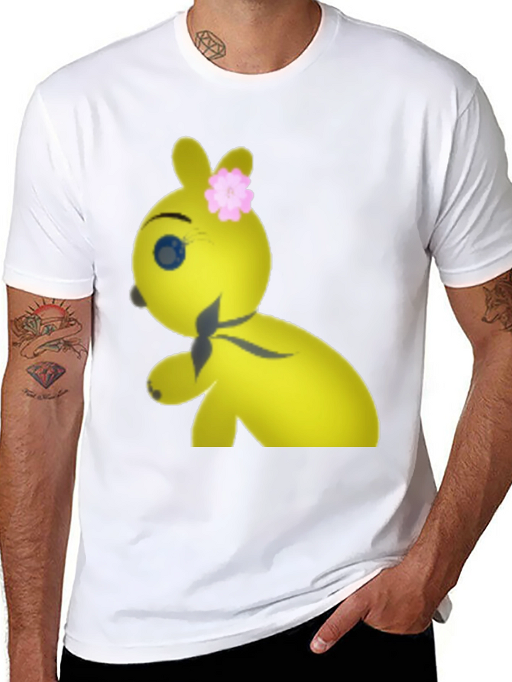 Yellow Plushie Graphic Tee - Comfort Fit Cotton