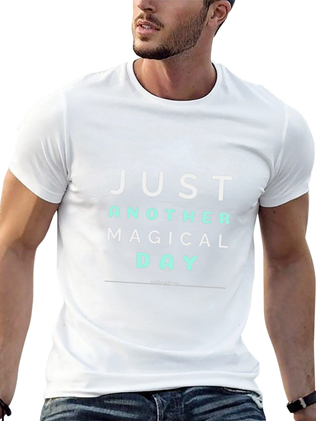 Magical Day Graphic Tee - Black Casual T-Shirt