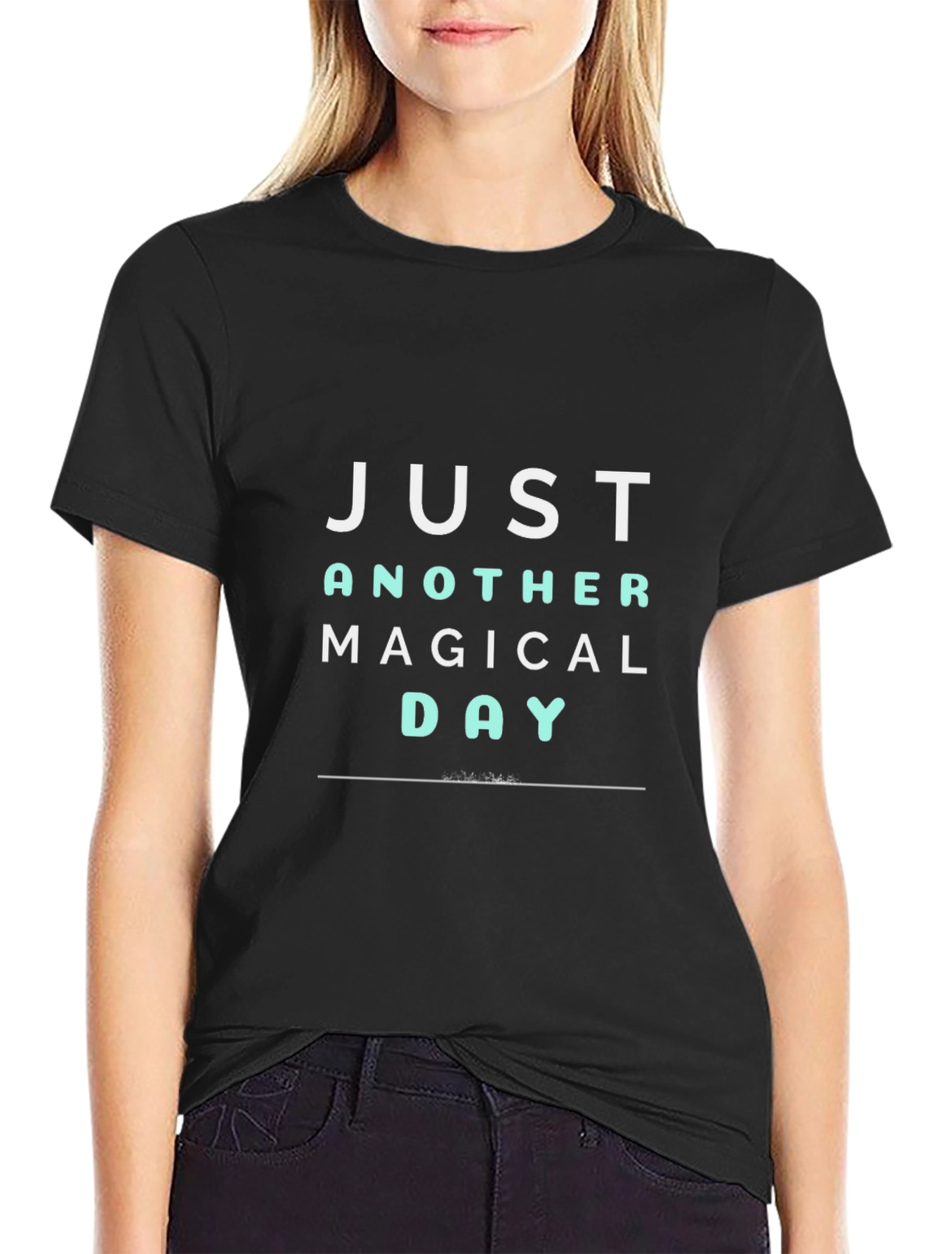 Magical Day Graphic Tee - Black Casual T-Shirt