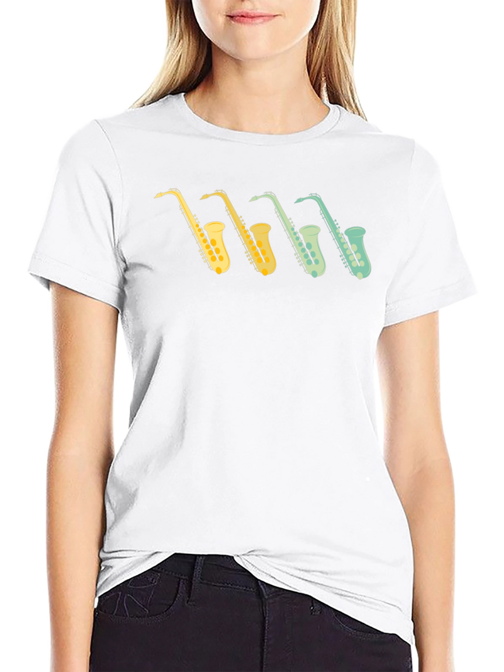 Saxophone Retro Graphic T-Shirt