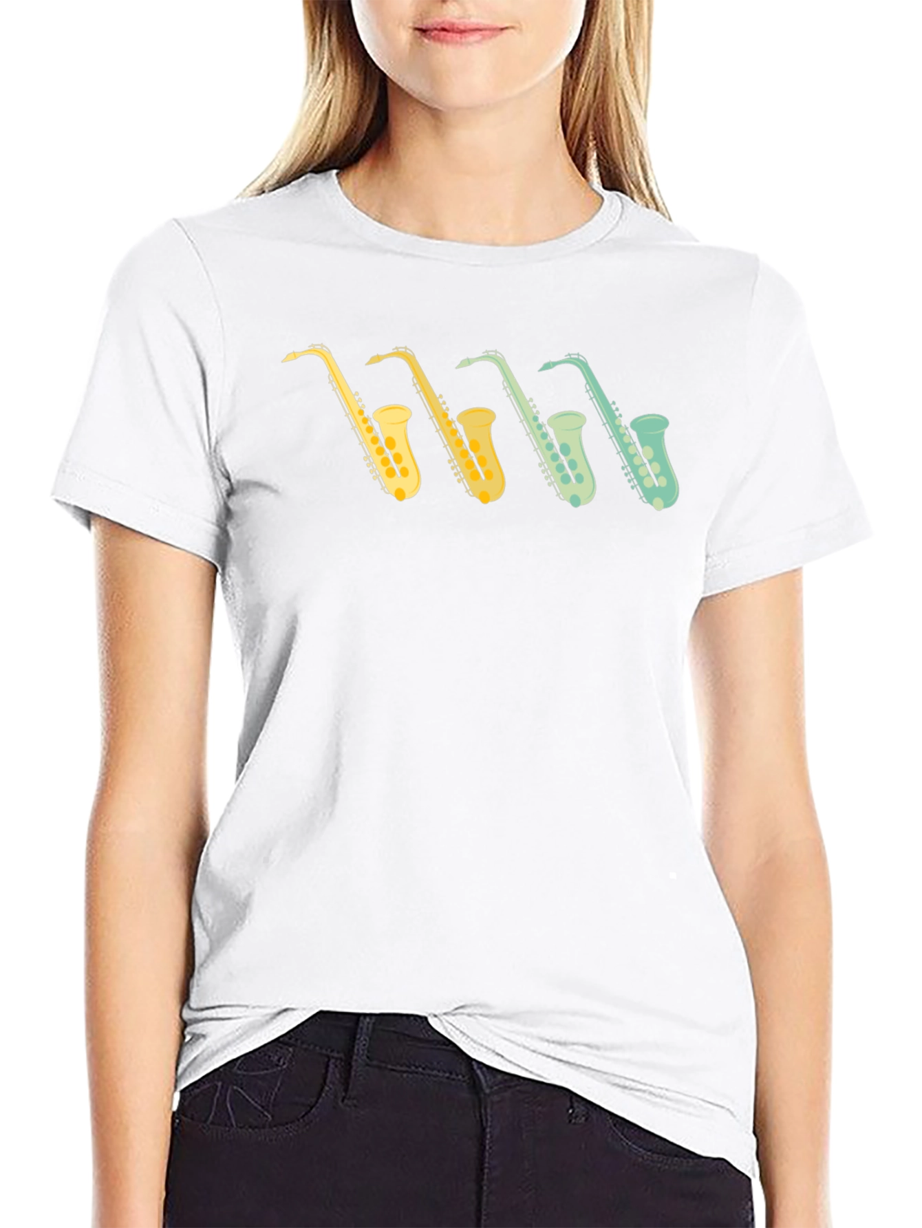 Saxophone Retro Graphic T-Shirt