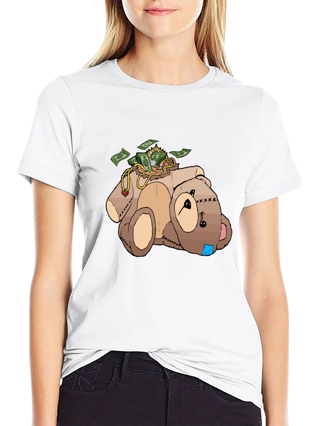 Money Bear T-Shirt - Cartoon Graphic Tee