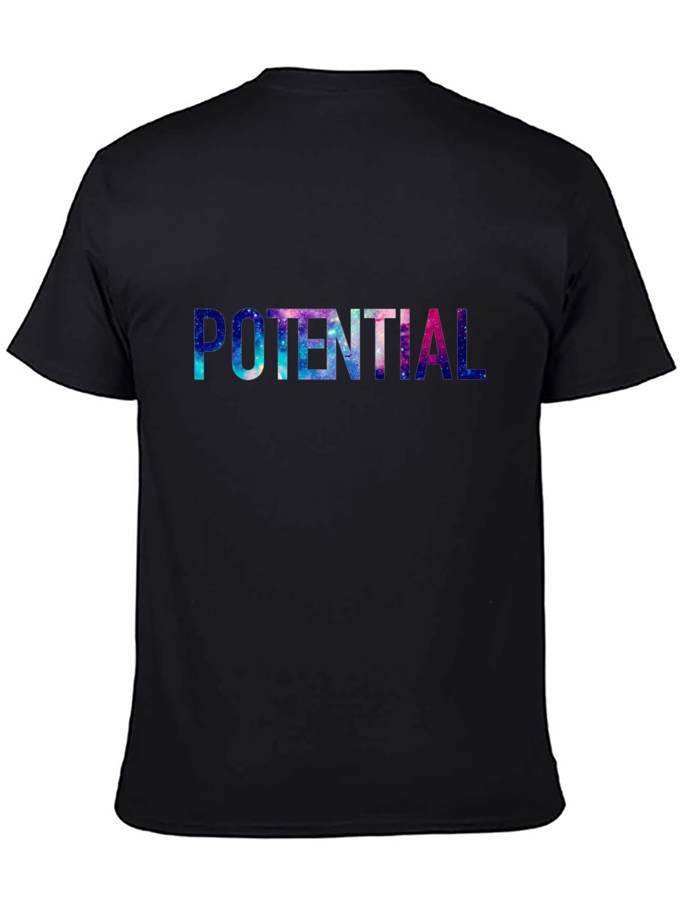 Potential Graphic Tee - Cosmic Galaxy Design - Black T-Shirt