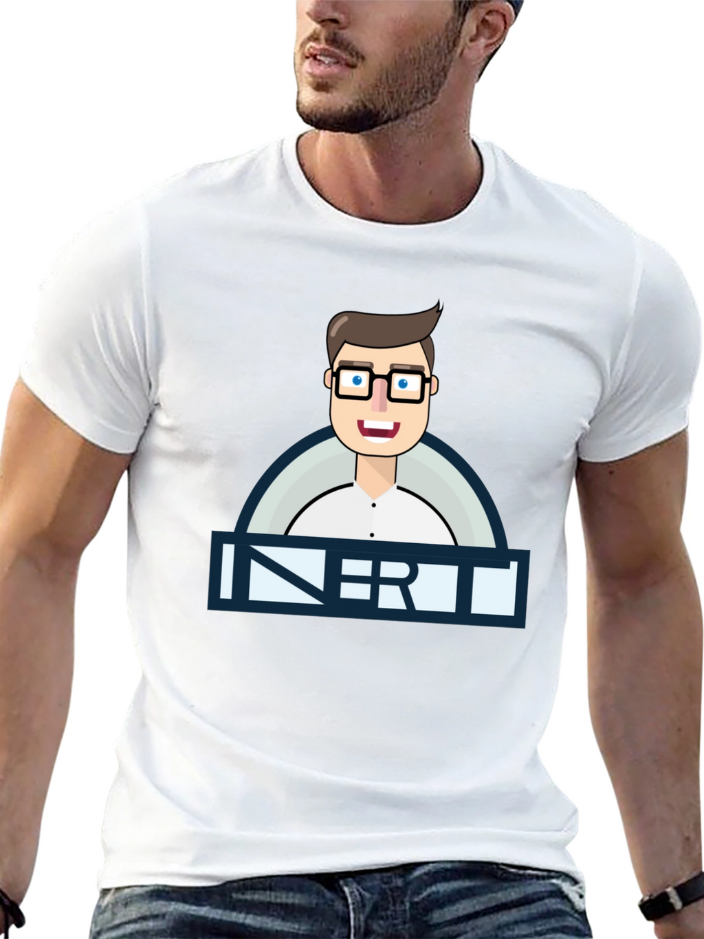 Inert Geek Graphic Tee - Black Cotton T-Shirt