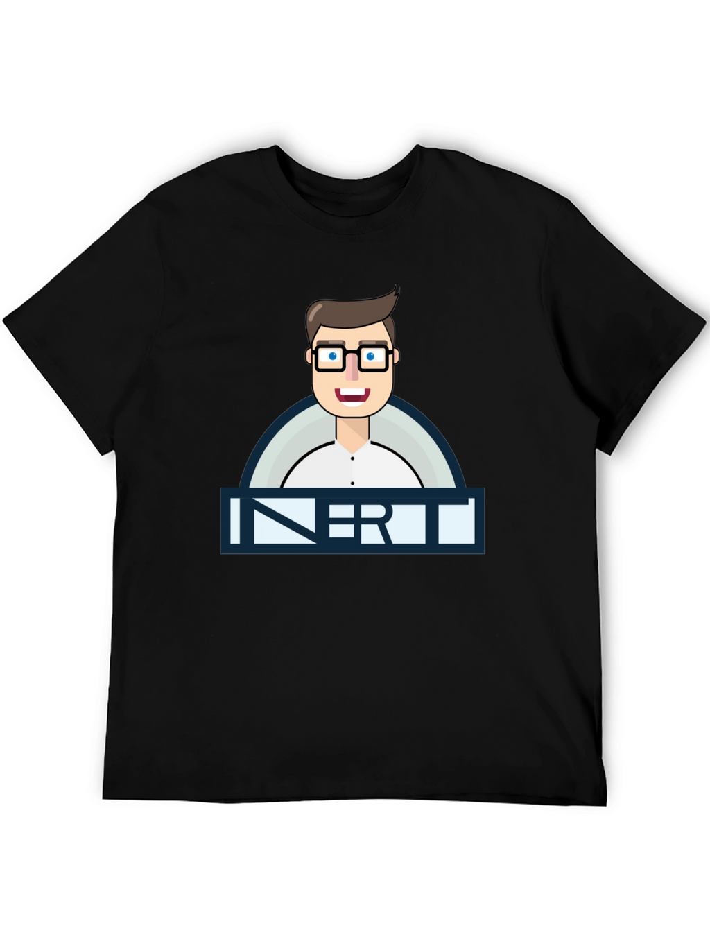 Inert Geek Graphic Tee - Black Cotton T-Shirt