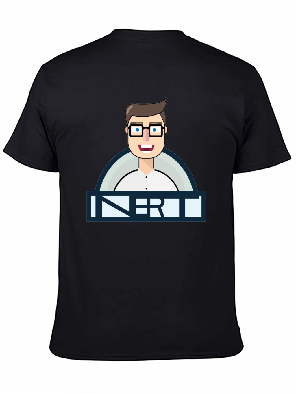 Inert Geek Graphic Tee - Black Cotton T-Shirt