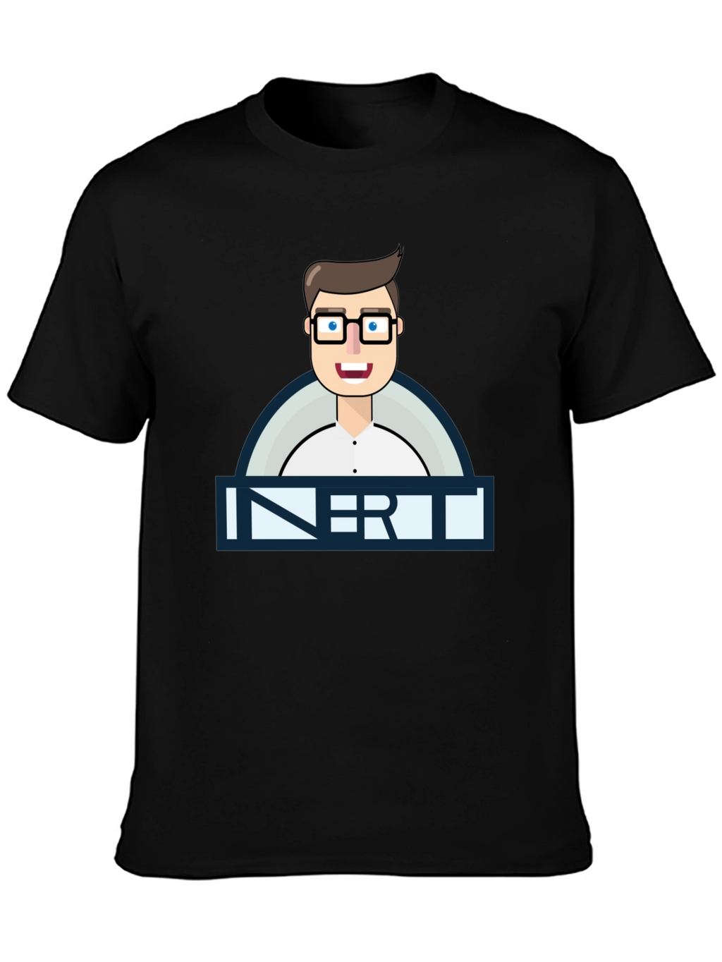 Inert Geek Graphic Tee - Black Cotton T-Shirt