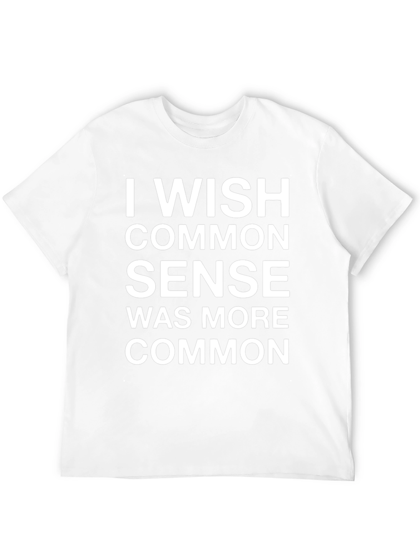 Funny I Wish Common Sense Graphic Tee - Black