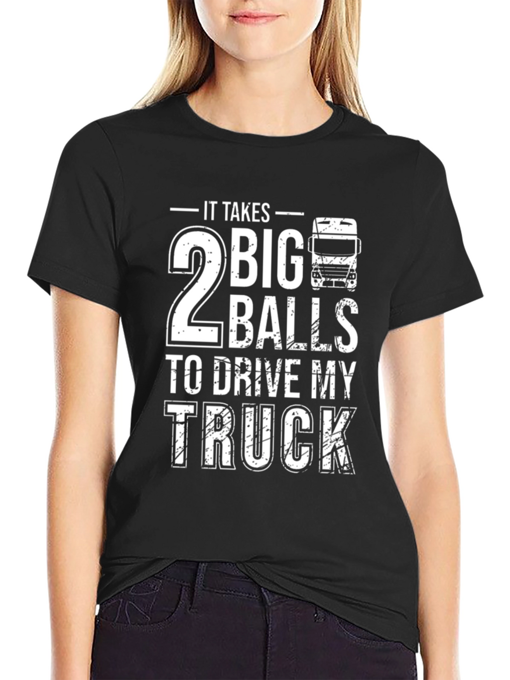2 Big Balls Trucker Graphic Tee