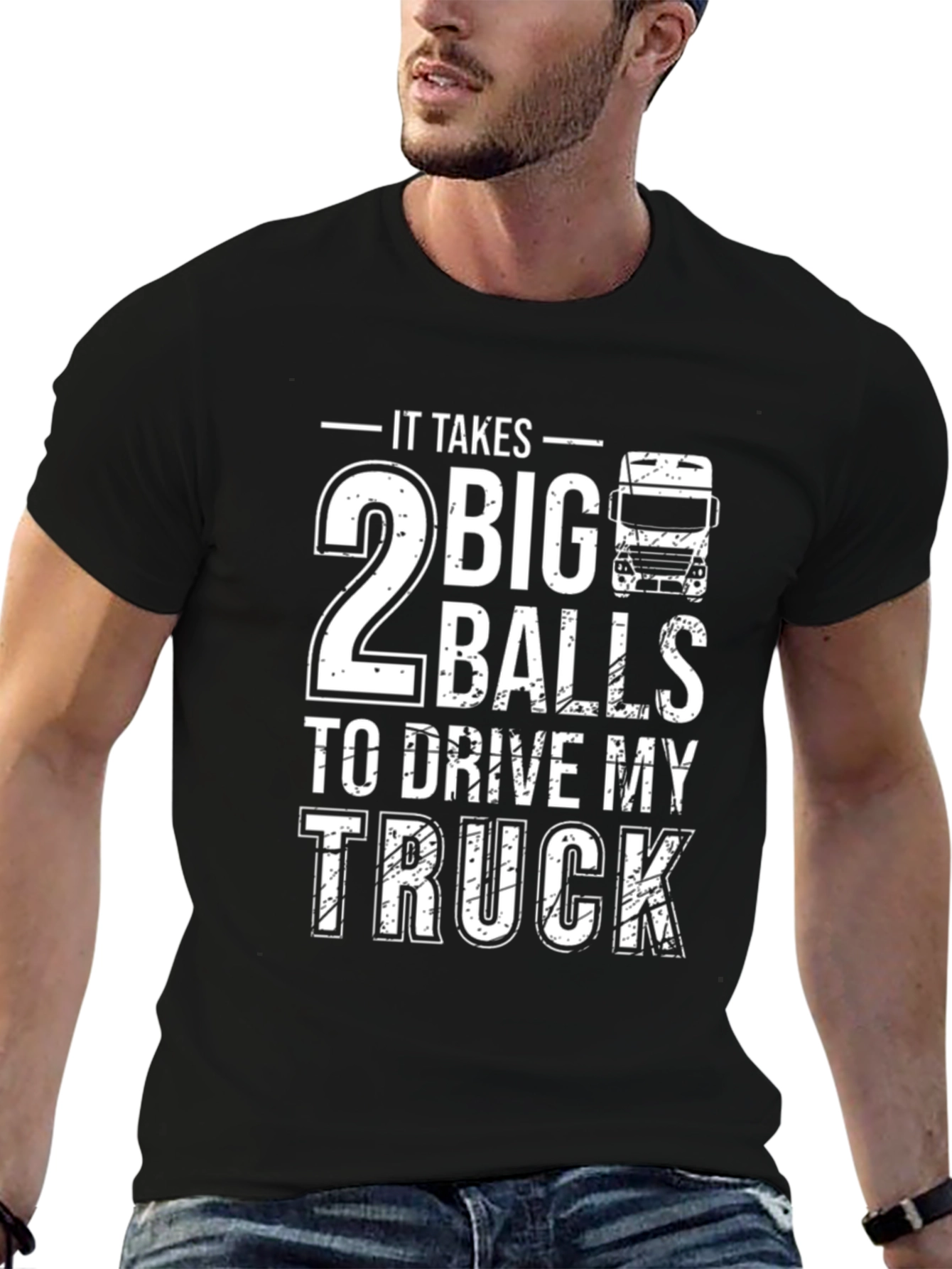 2 Big Balls Trucker Graphic Tee