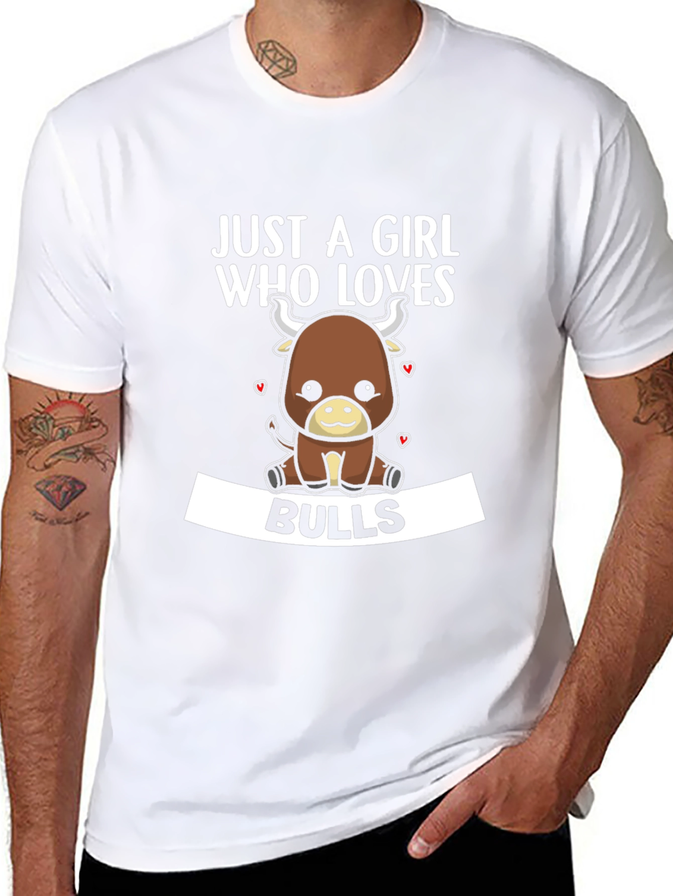 Just A Girl Who Loves Bulls T-Shirt